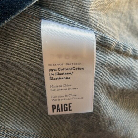 Paige Denim Jacket Dark Wash Size Medium - Picture 6 of 13